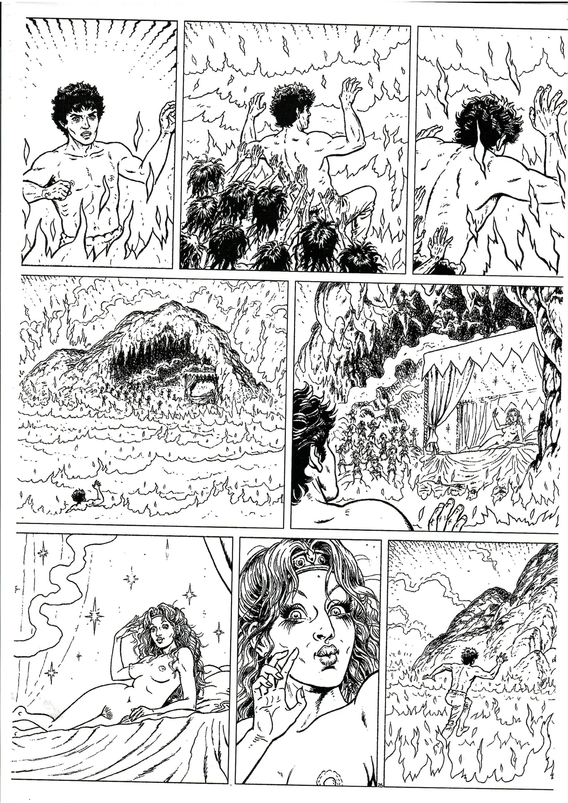 PLANCHE ORIGINALE N° 26 - "LES ENFANTS DU VESUVE"