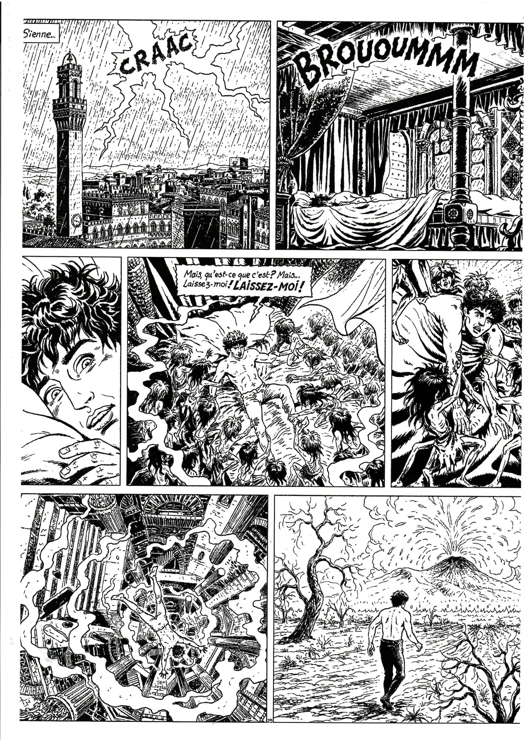 PLANCHE ORIGINALE VASCO N° 25 - "LES ENFANTS DU VESUVE"