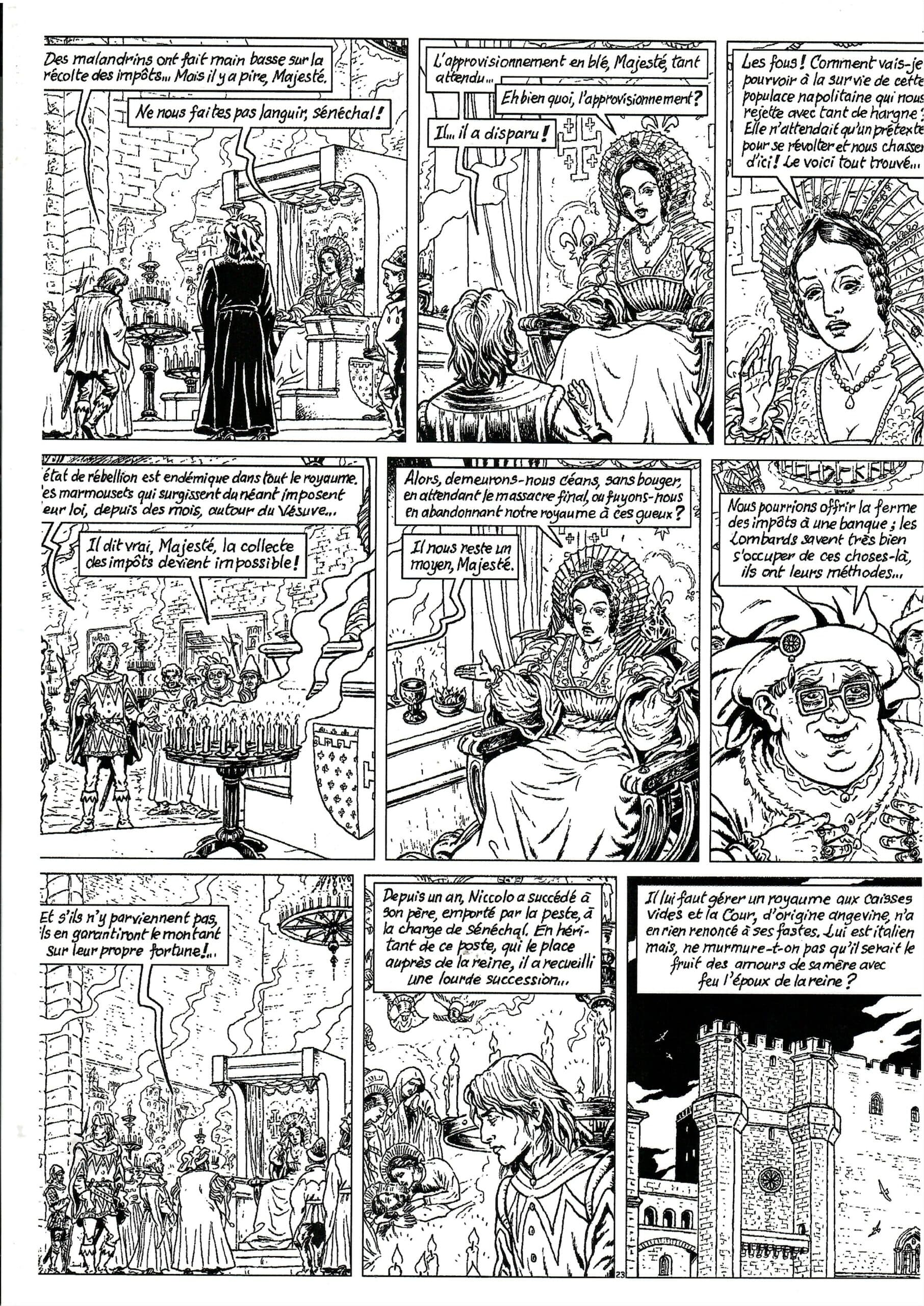 PLANCHE ORIGINALE VASCO N° 23 - "LES ENFANTS DU VESUVE"