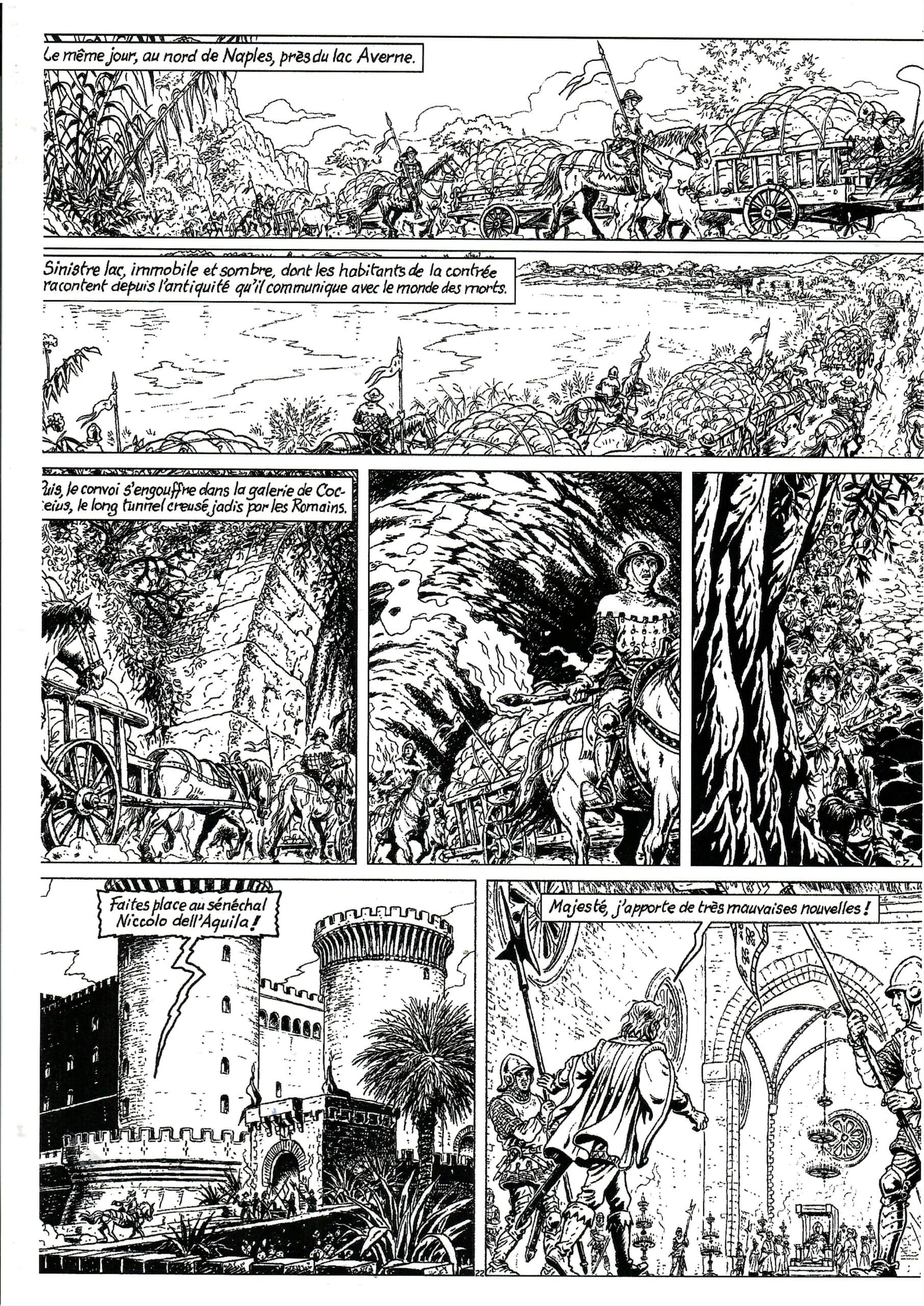 PLANCHE ORIGINALE VASCO N°22 - "LES ENFANTS DU VESUVE"