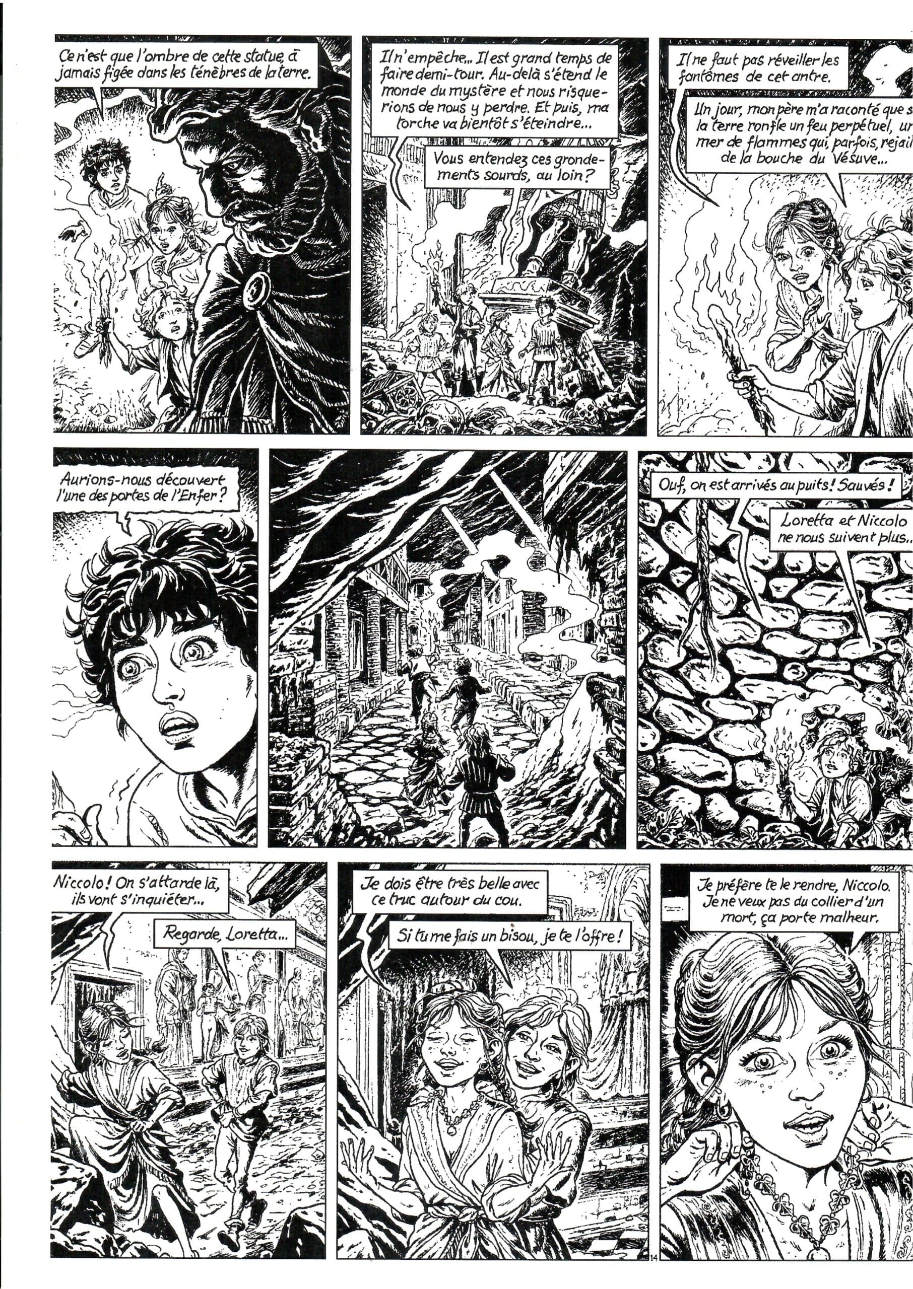 PLANCHE ORIGINALE VASCO N° 14 - "LES ENFANTS DU VESUVE"