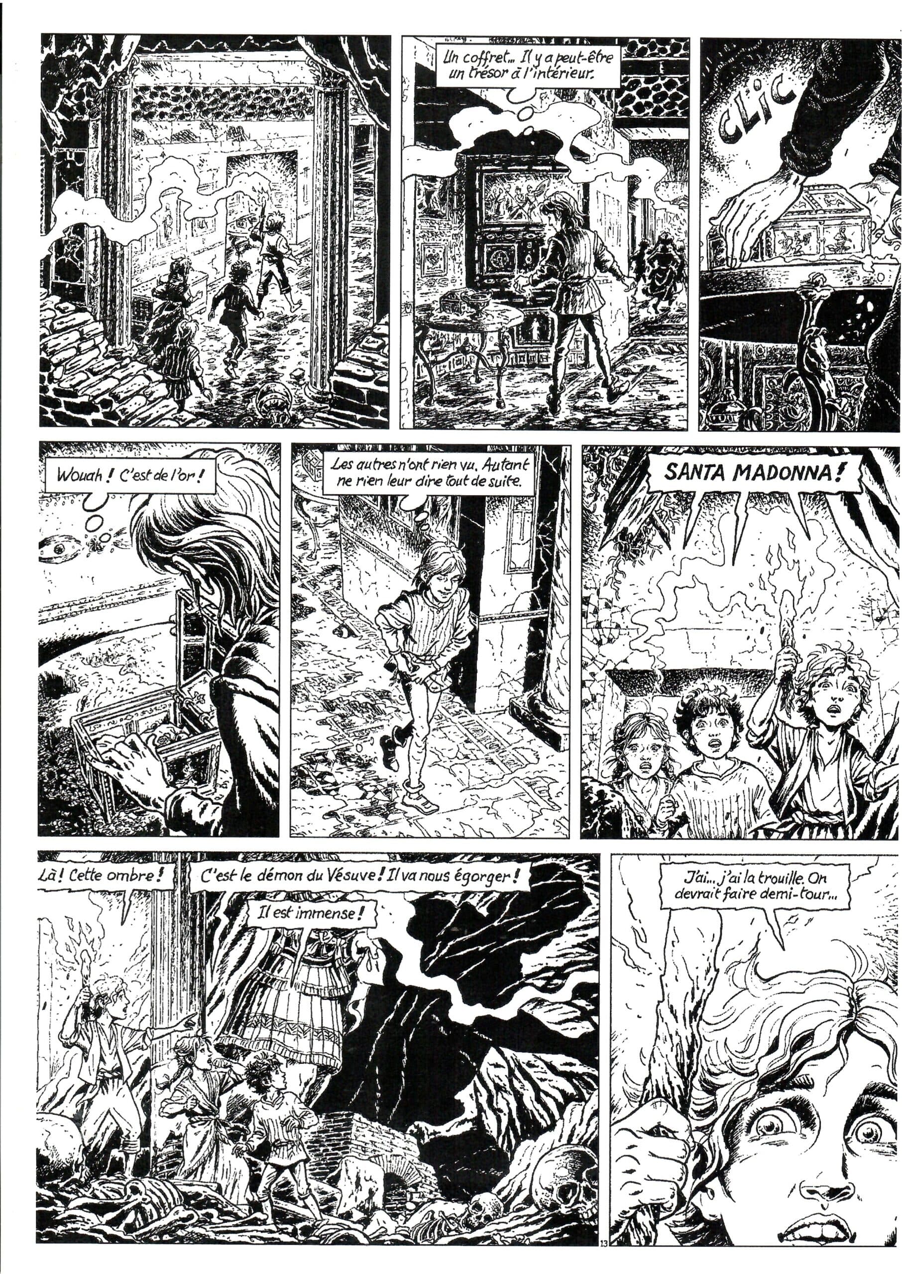 PLANCHE ORIGINALE VASCO N° 13 - "LES ENFANTS DU VESUVE"