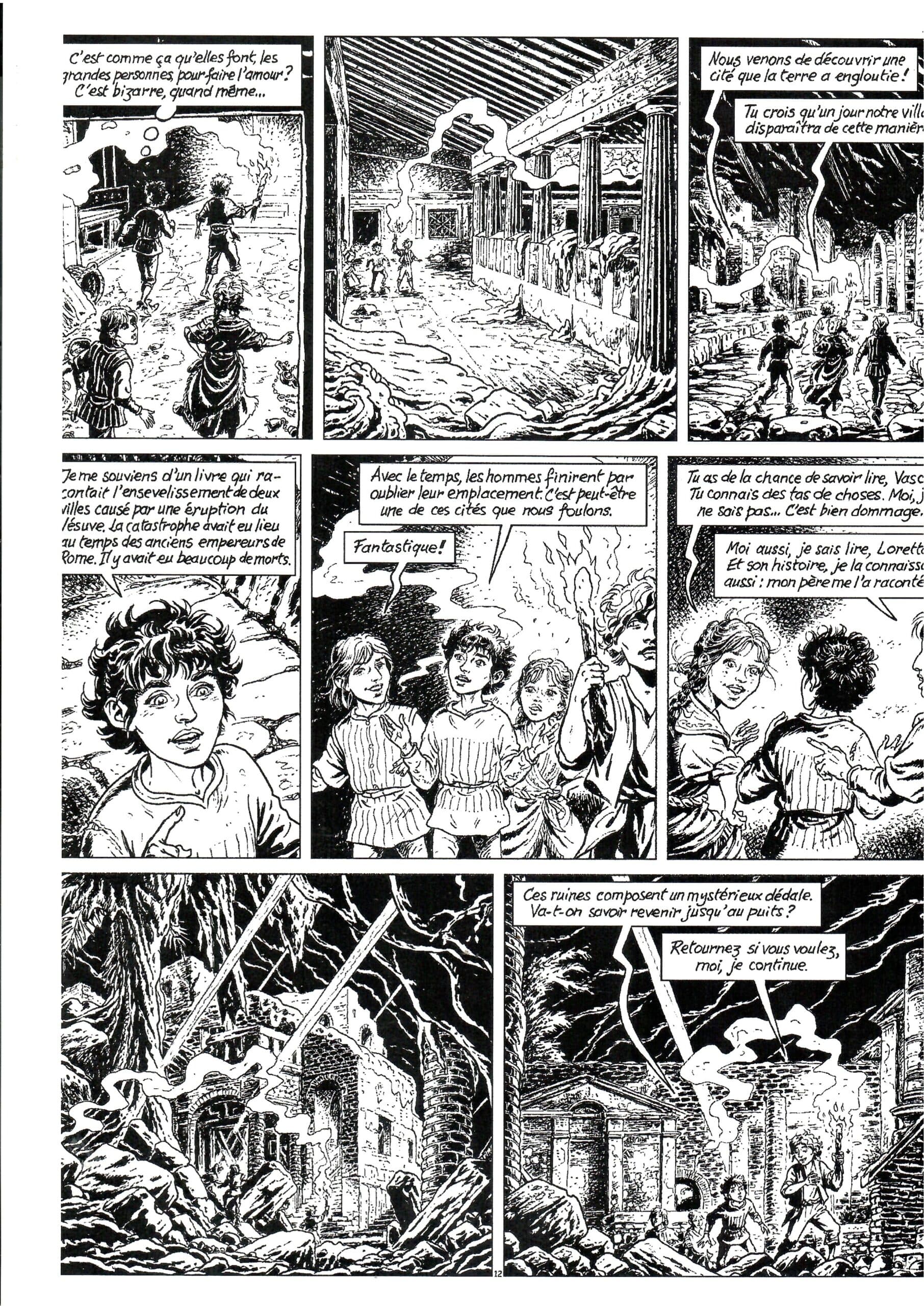 PLANCHE ORIGINALE VASCO  N° 12 - "LES ENFANTS DU VESUVE"