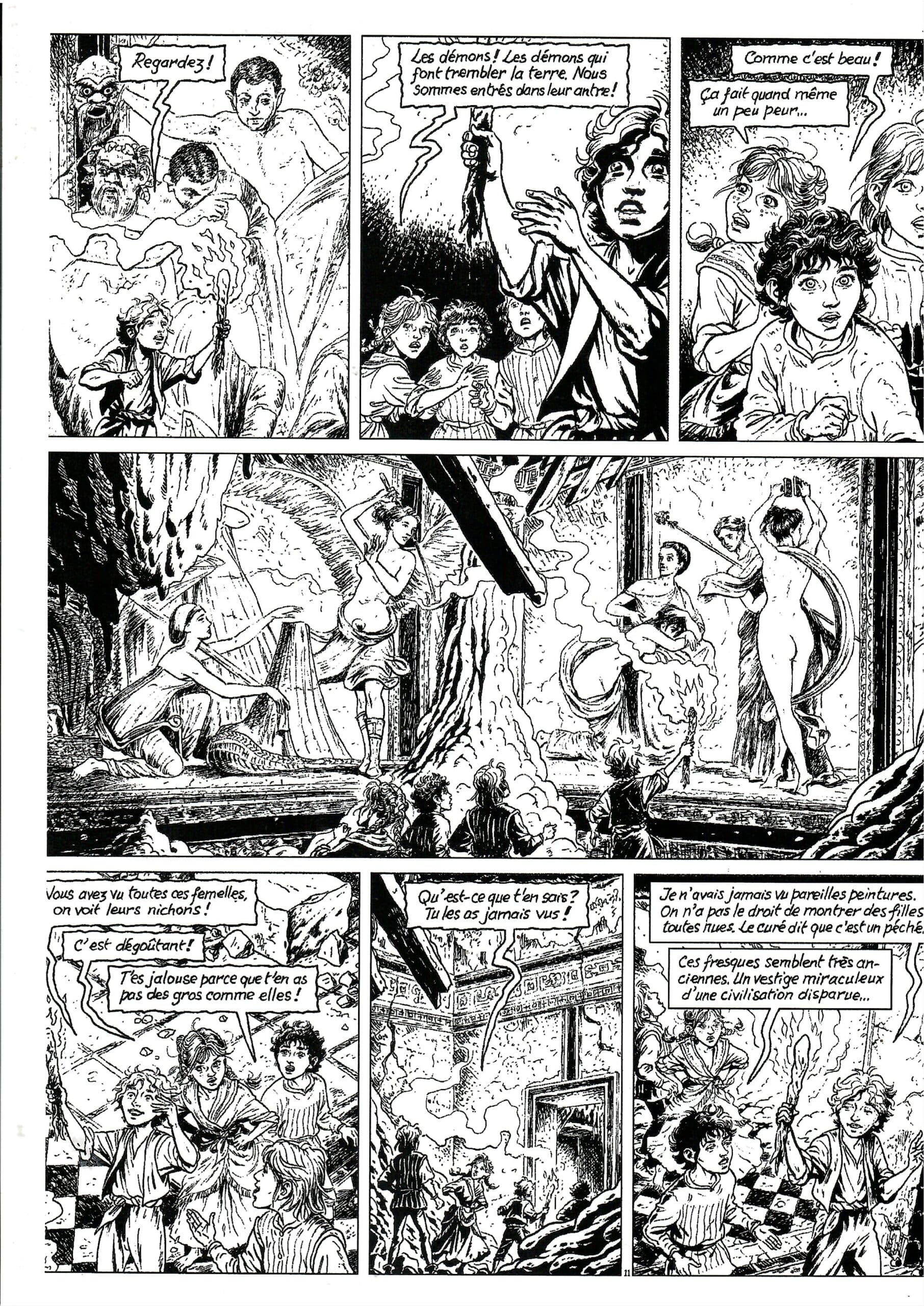 PLANCHE ORIGINALE VASCO N° 11 - "LES ENFANTS DU VESUVE"