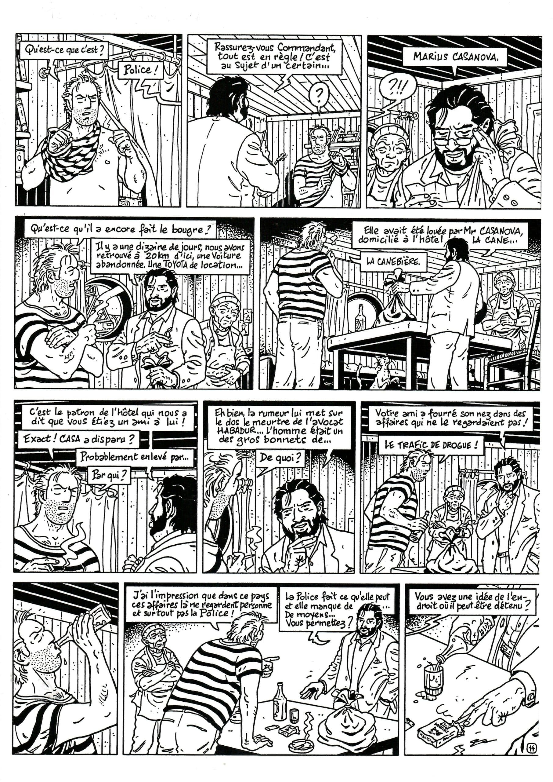 PLANCHE ORIGINALE N° 14 "CONDOR" - (Le Testament de Marius Casanova)