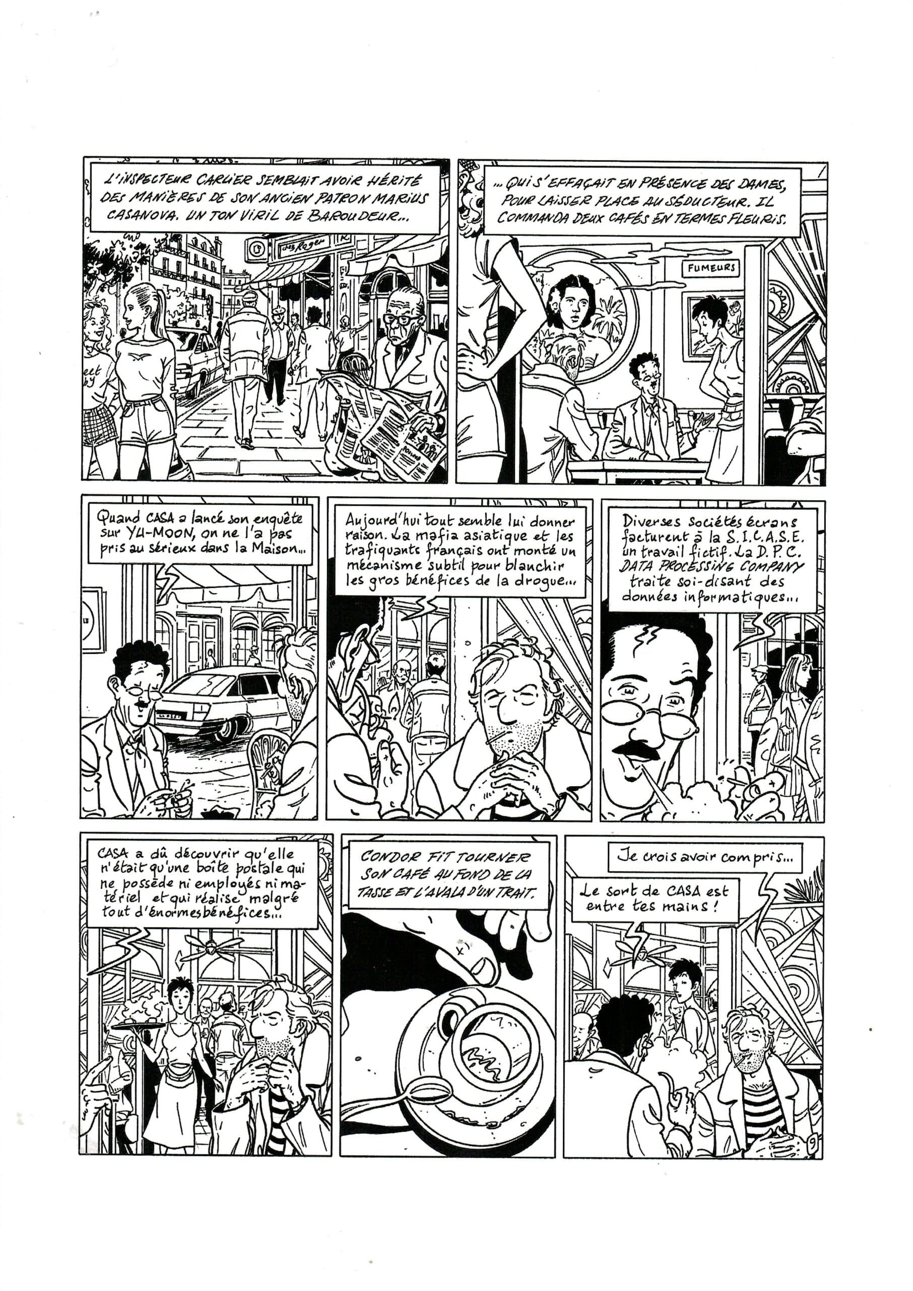 PLANCHE ORIGINALE N° 9 "CONDOR" - (Le Rendez-Vous de Yu-Moon)