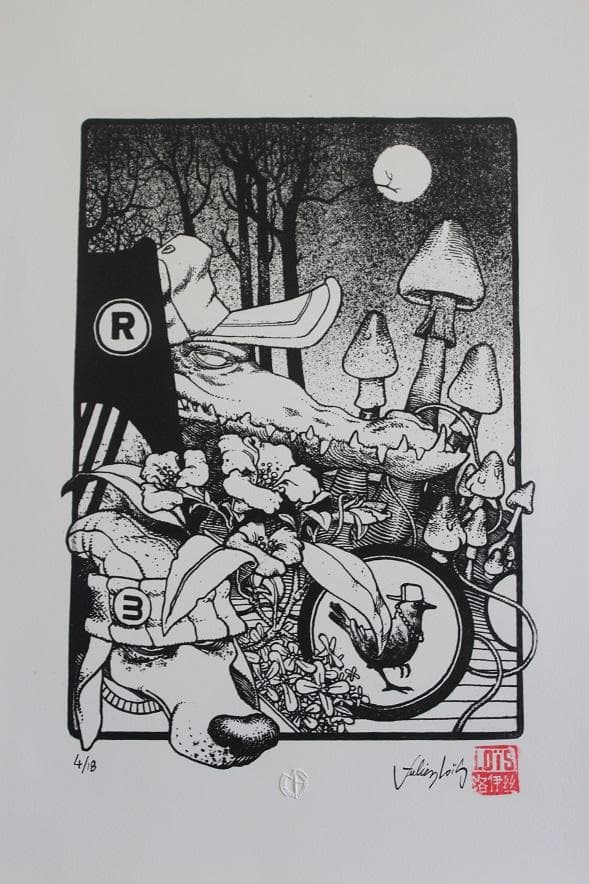 LITHOGRAPHIE "R"- LOÏS JULIEN