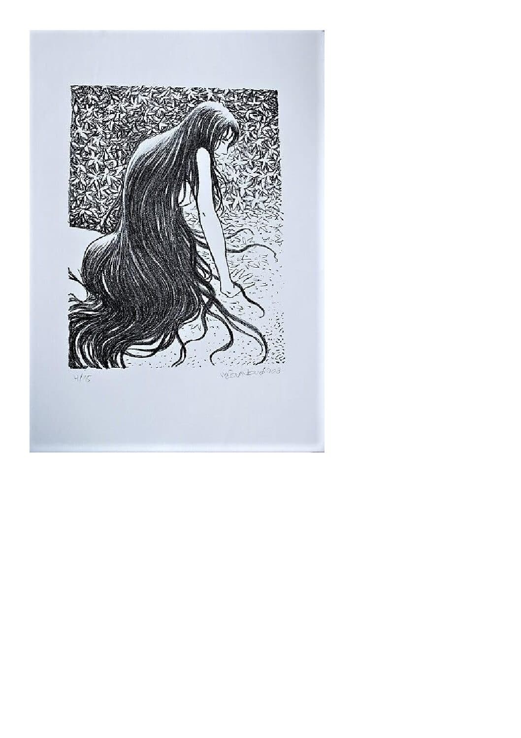 LITHOGRAPHIE " CHEVEUX LONGS" - Jovanovic