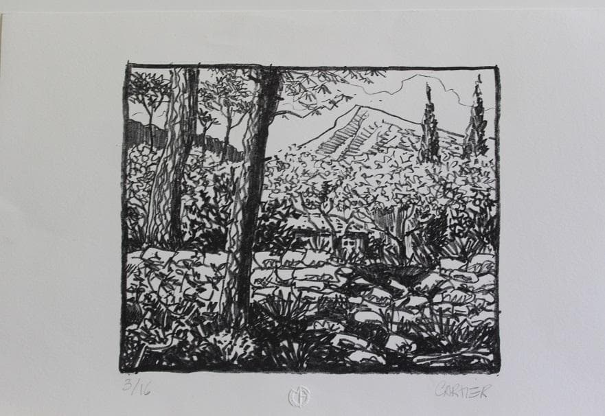 LITHOGRAPHIE "PAYSAGE" - Cartier