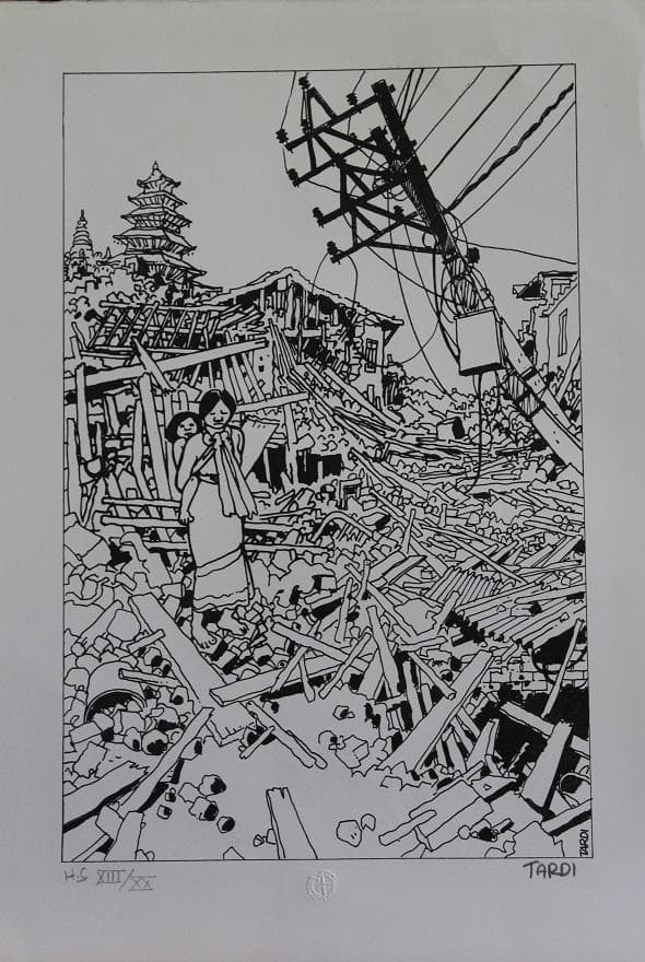 LITHOGRAPHIE "TIBET" - Tardi