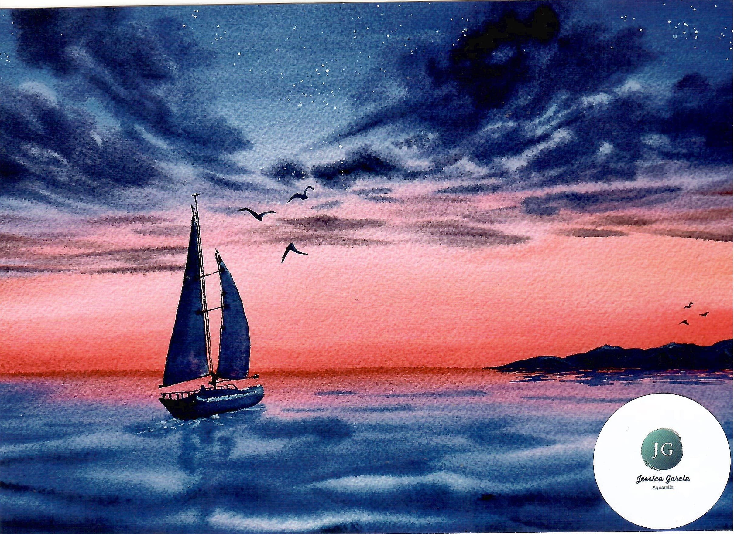 AQUARELLE PRODUCTION  GRAND  FORMAT - JESSICA GARCIA